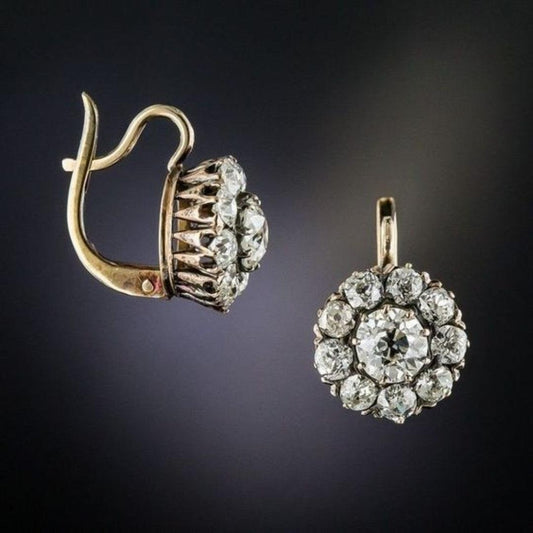 Vintage gemstone earrings in gold